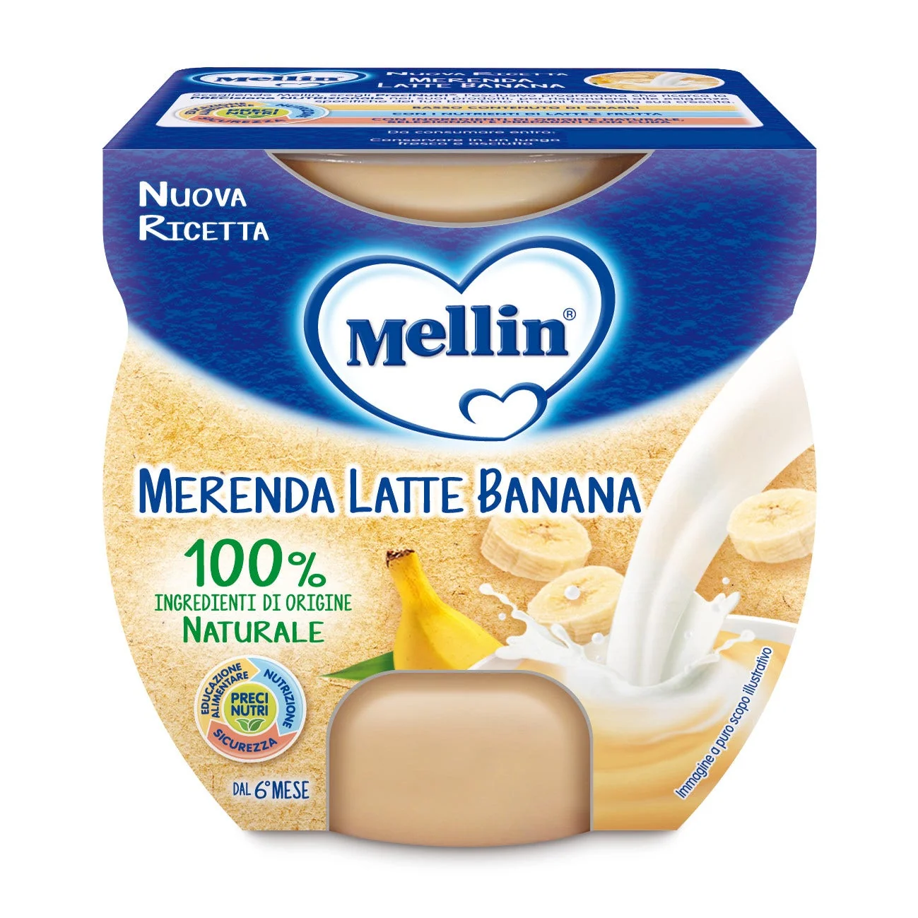 MELLIN MERENDA LATTE BANANA 2X100 G