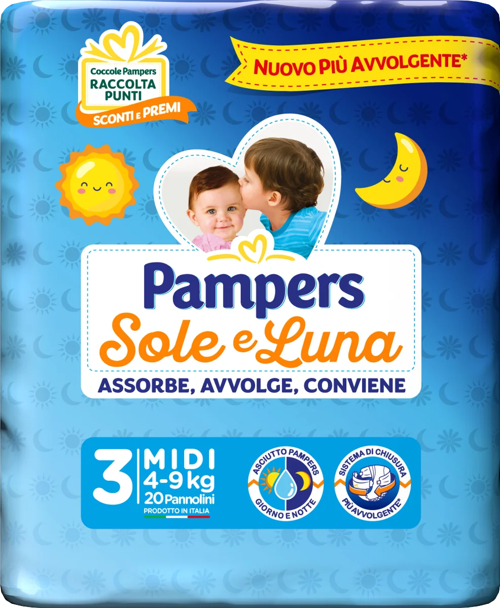 PAMPERS SOLE&LUNA MIDI 20 PEZZI