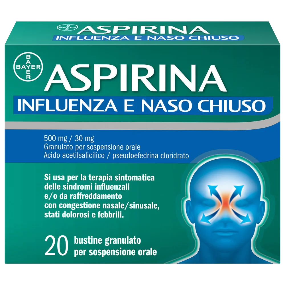 ASPIRINA INFLUENZA E NASO CHIUSO 20 BUSTINE