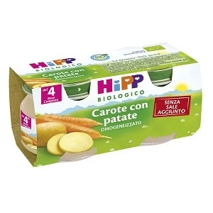 HIPP BIOLOGICO OMOGENEIZZATO CAROTA E PATATE 2 X 80 G