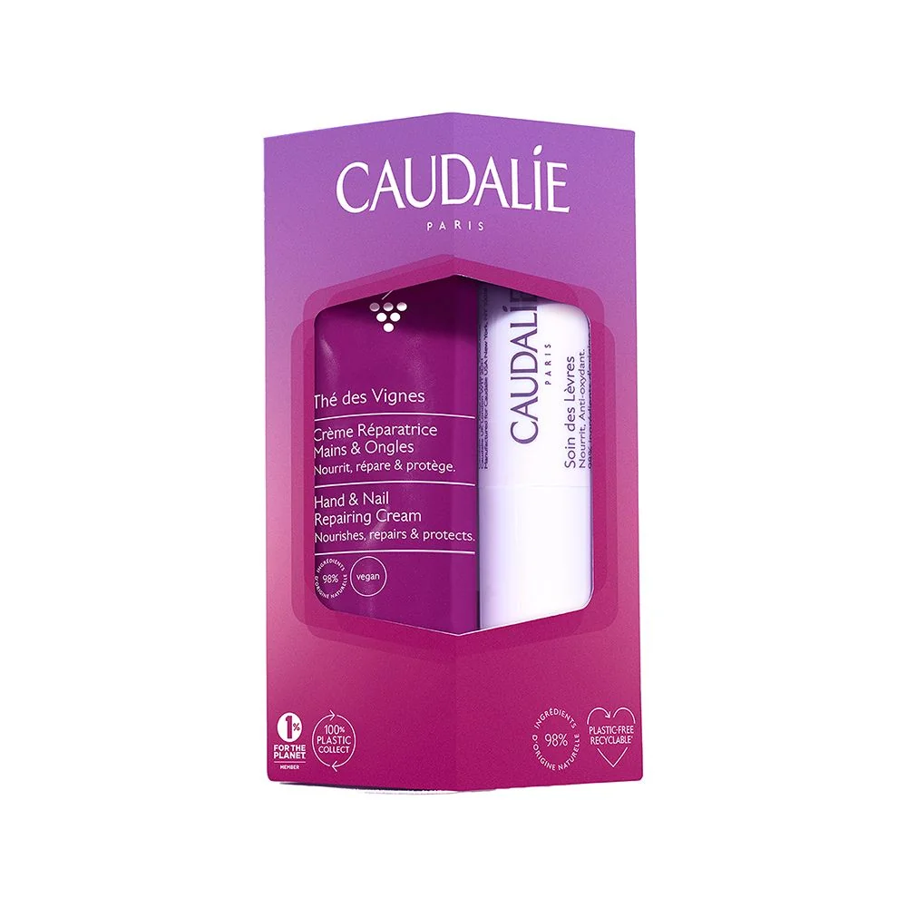 Caudalie Thé Des Vignes Liphand Duo Mani labbra Riparazione e nutrimento