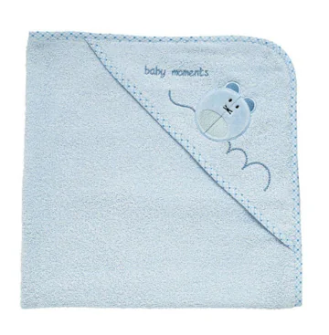 CHICCO ASCIUGAMANO AZZURRO NEONATO IN SPUGNA AZZURRO 0M+