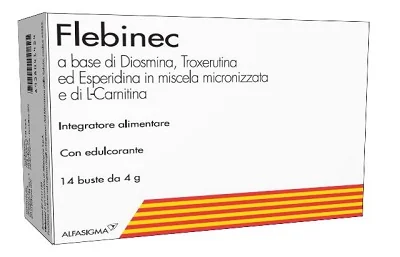 FLEBINEC INTEGRATORE ALIMENTARE TONO VENOSO DRENAGGIO LINFATICO 14 BUSTINE