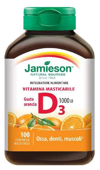 JAMIESON VITAMINA D MASTICABILE ARANCIA 100 COMPRESSE