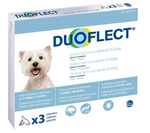 DUOFLECT ANTIPARASSITARIO PER CANI E GATTI DA 3 PIPETTE CANI 1020 KG