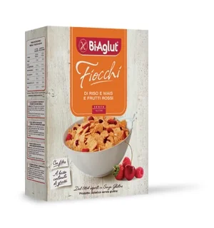 Biaglut Fiocchi di Riso Mais e Frutti Rossi 300 g Senza Glutine