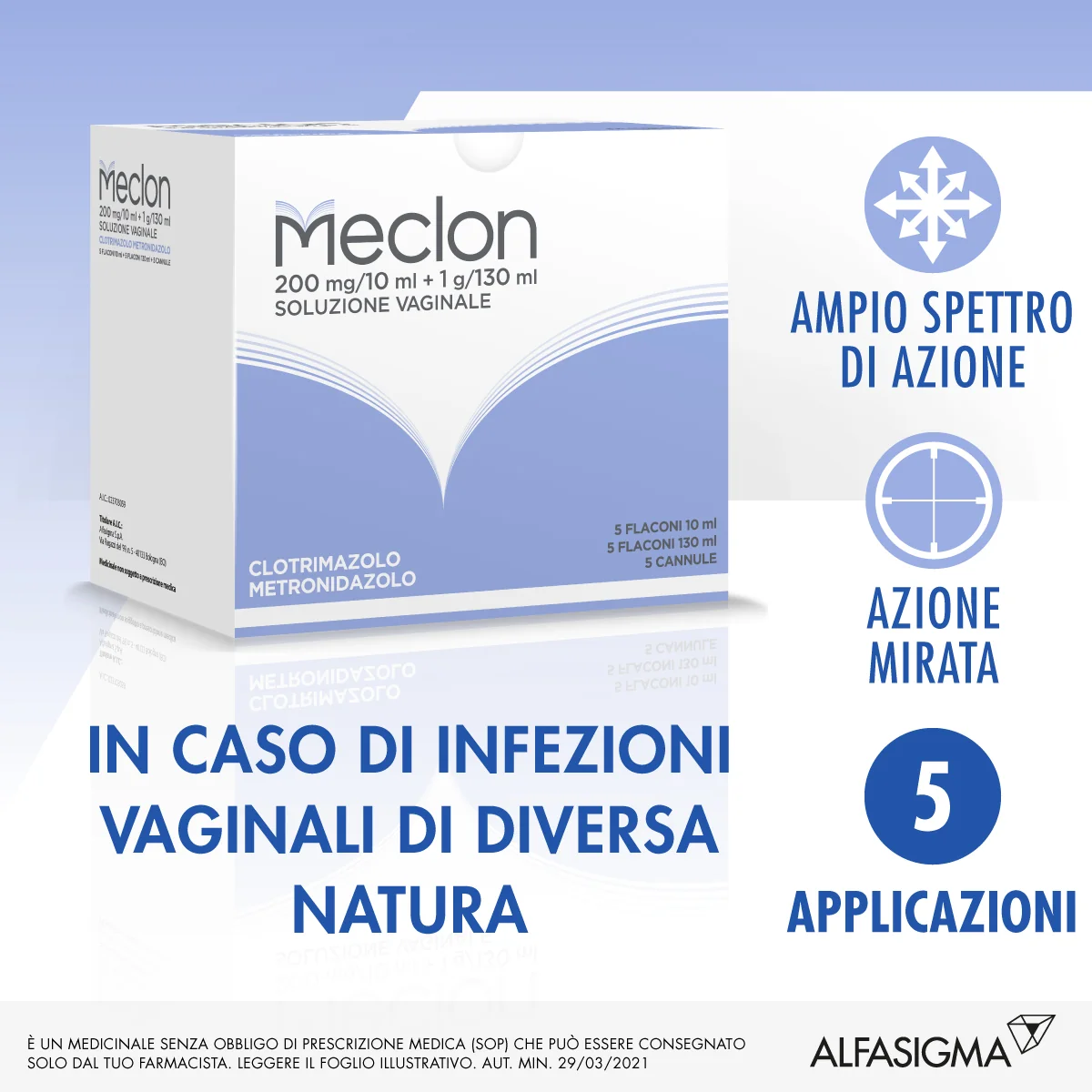 MECLON SOLUZIONE VAGINALE 5 FLACONI