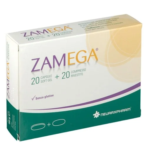 ZAMEGA 20 CAPSULE SOFTGEL + 20 COMPRESSE RIVESTITE