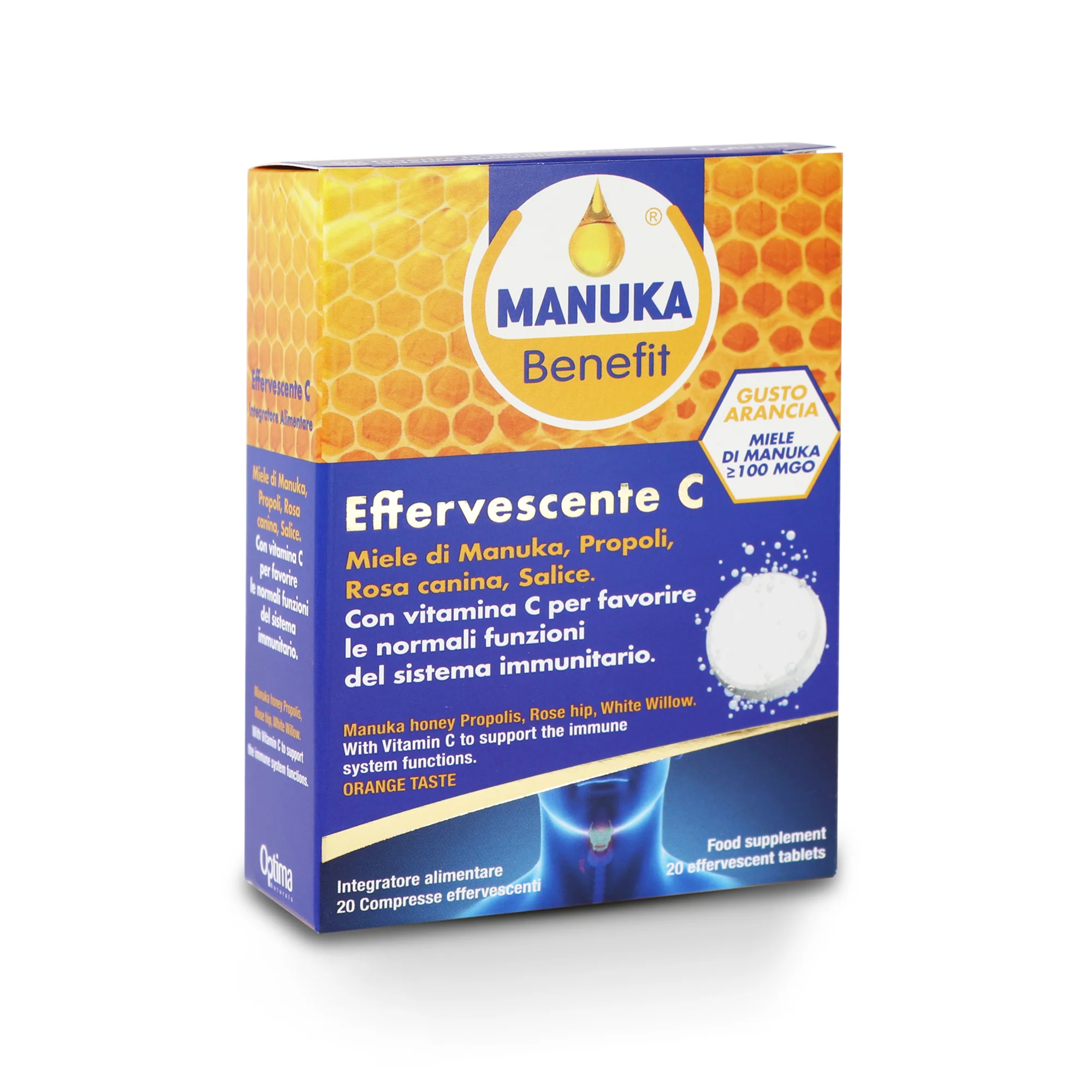 OPTIMA MANUKA BENEFIT EFFERVESCENTE C 20 COMPRESSE