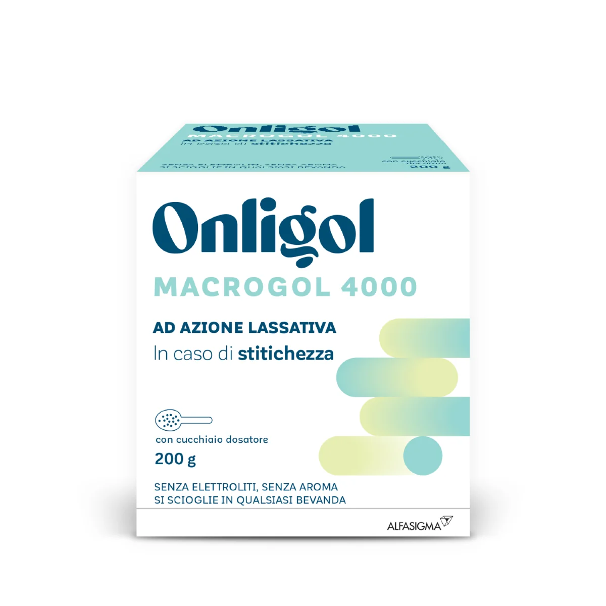 Onligol Macrogol 4000 Integratore Lassativo 200 g Con Cucchiaio Dosatore