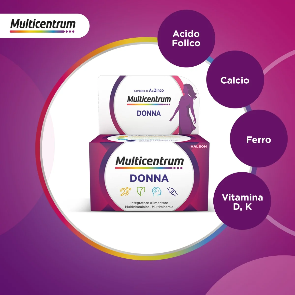 Multicentrum Donna New 30 compresse Integratore Multivitaminico Donna