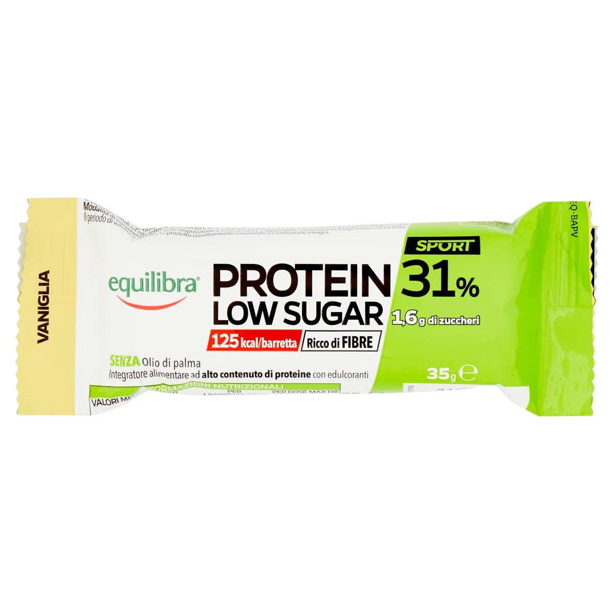 EQUILIBRA PROTEIN 31% LOW SUGAR BARRETTA VANIGLIA 35 G