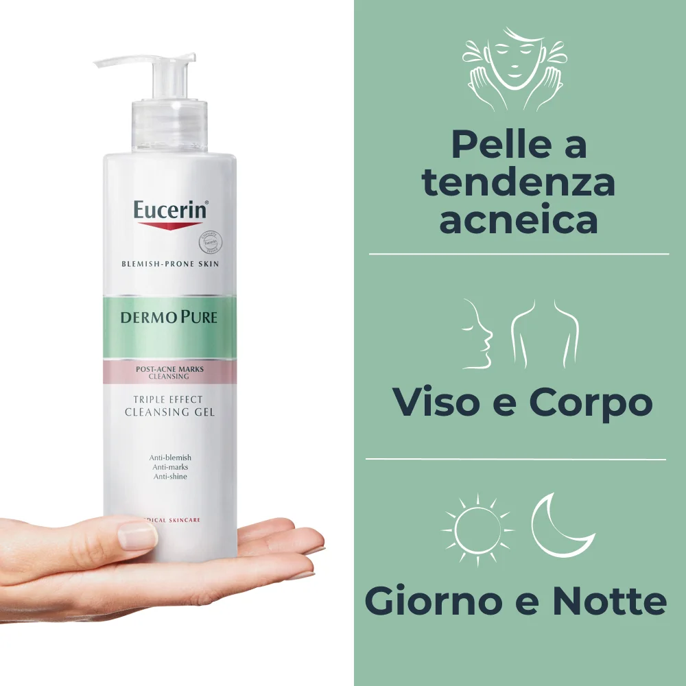 Eucerin Dermopurifyer Gel Detergente 400Ml Riduce le Impurità