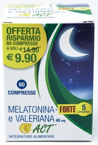 MELATONINA ACT 1MG+VAL+5C60 COMPRESSE