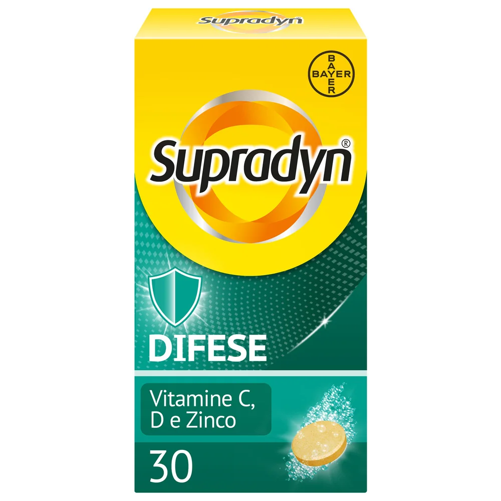 Supradyn Difese 30 Compresse Effervescenti Vitamine C, D e Zinco