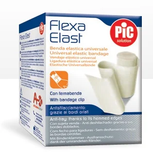 PIC FLEXA ELAST BENDA ELASTICA BIANCA 10 CM X 4 CON FERMAGLIO