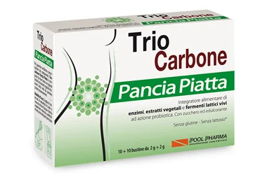 TRIO CARBONE PANCIA PIATTA INTEGRATORE 10+10 BUSTINE