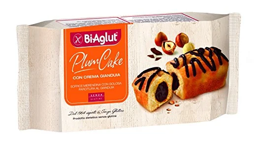 Bi Aglut Senza Glutine Plumcake Gianduia 180 g Ideali per Colazione