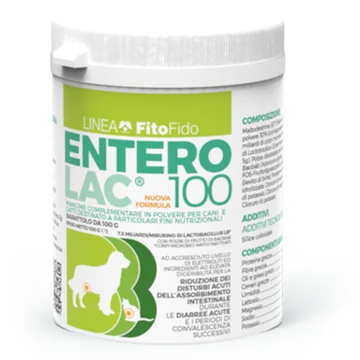 TREBIFARMA ENTEROLAC INTEGRATORE FLORA INTESTINALE CANI E GATTI 100 GR