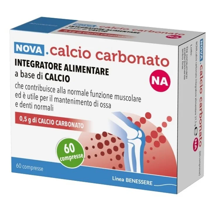 NOVA ARGENTIA INTEGRATORE CALCIO CARBONATO 60 COMPRESSE 0,5G