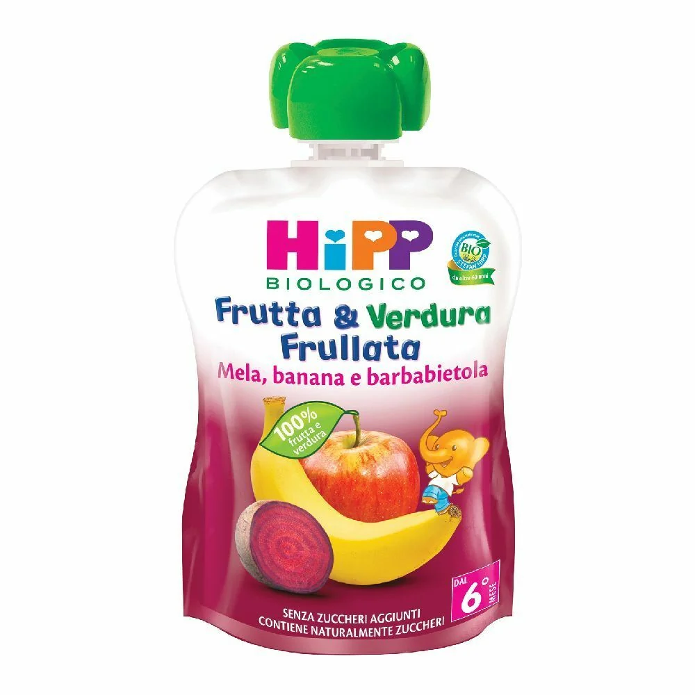 HIPP BIO FRUT&VER ME/BA/BAR90G