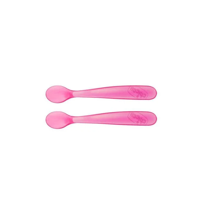 CHICCO CUCCHIAIO SILICONE 6M+ ROSA 2 PEZZI