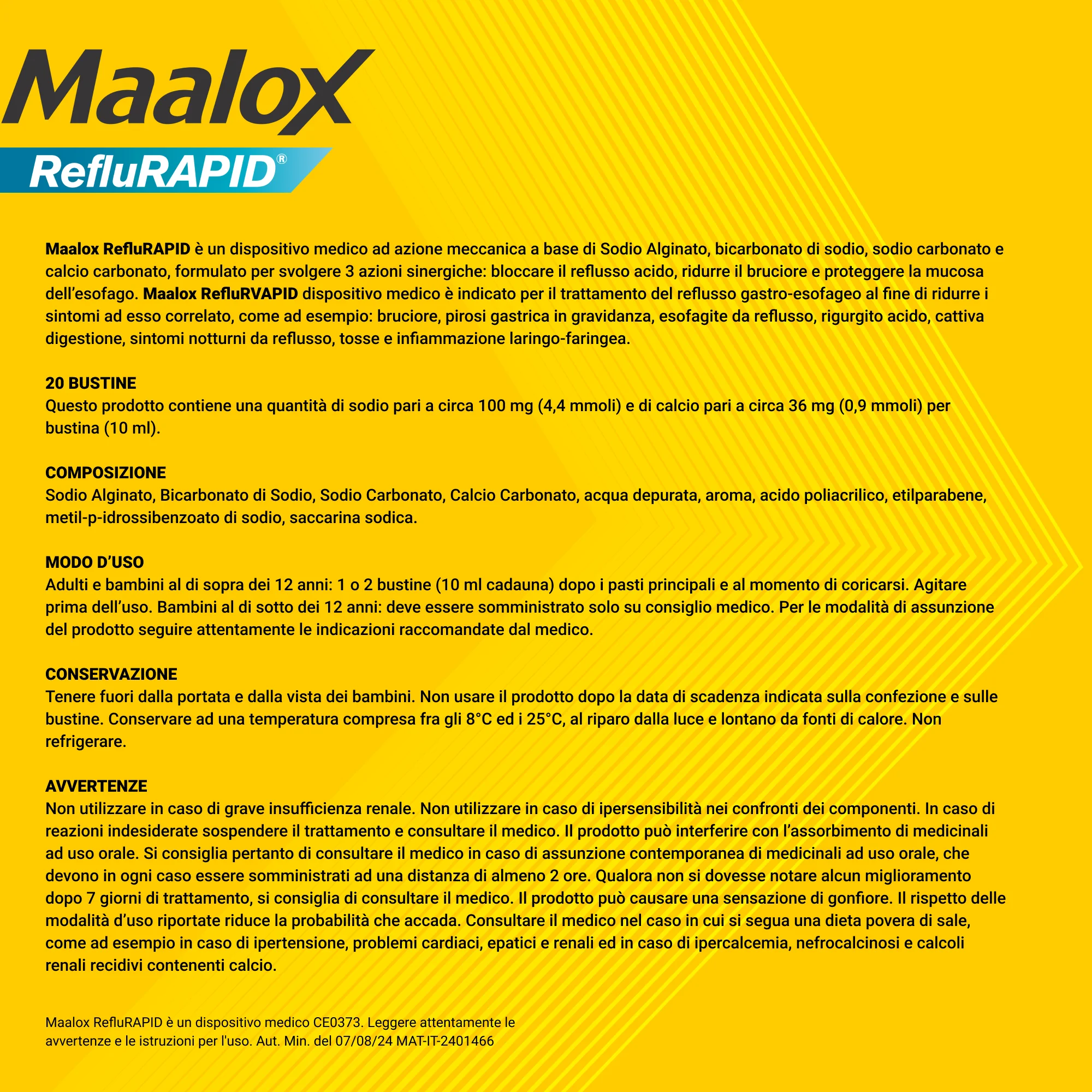 Maalox Reflurapid 20 Bustine Reflusso e Acidità