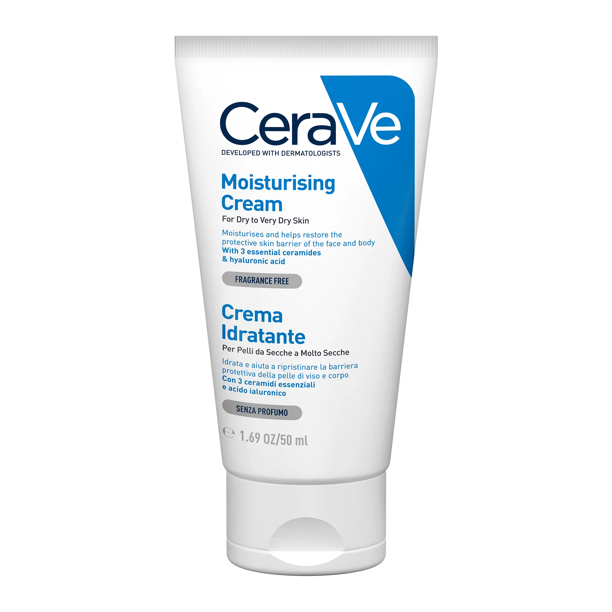 Cerave Crema Idratante 50 ml Pelle da Secca a Molto Secca