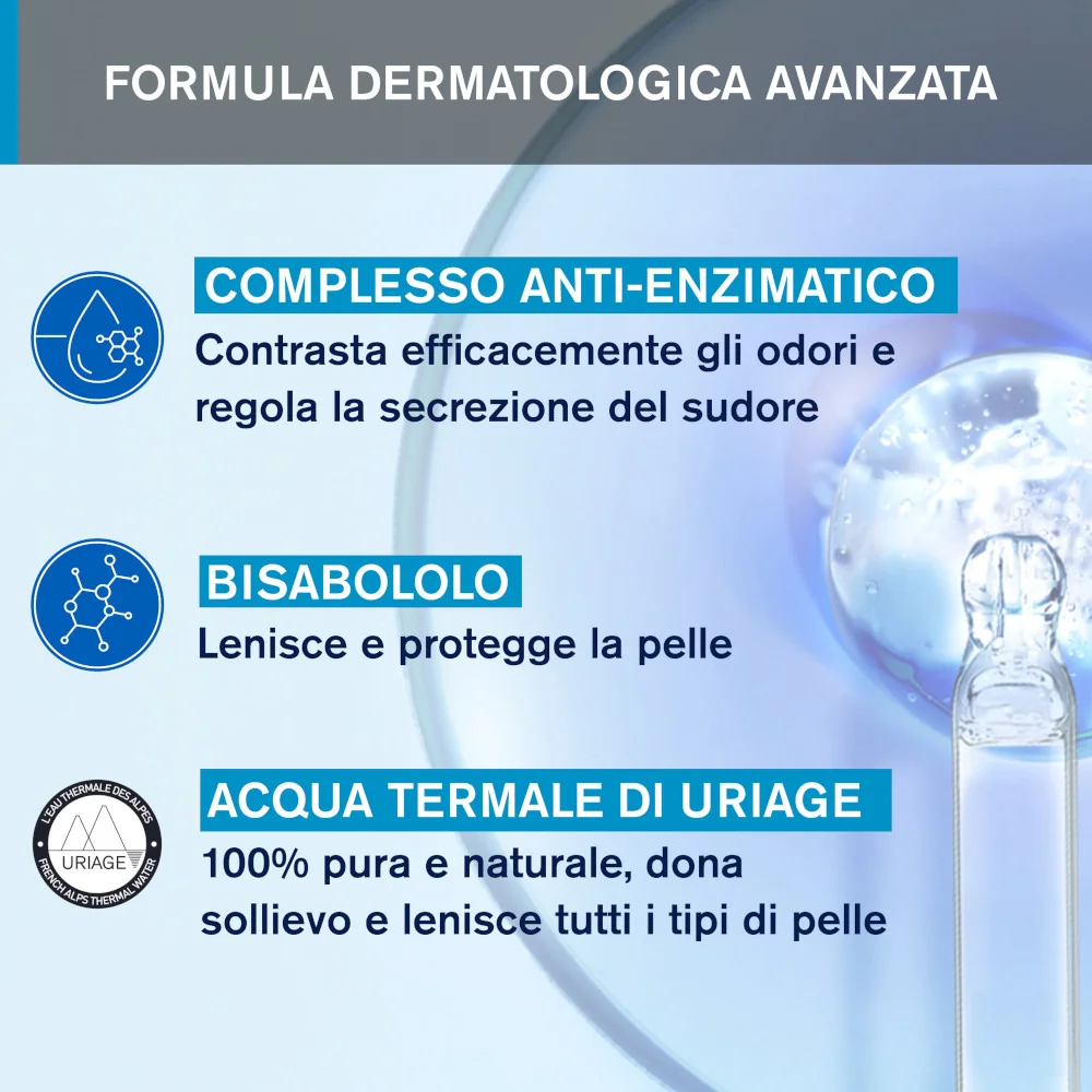 Uriage Eau Thermale Deodorante Power3 Anti-sudorazione Intensa Roll-On 50 ml 