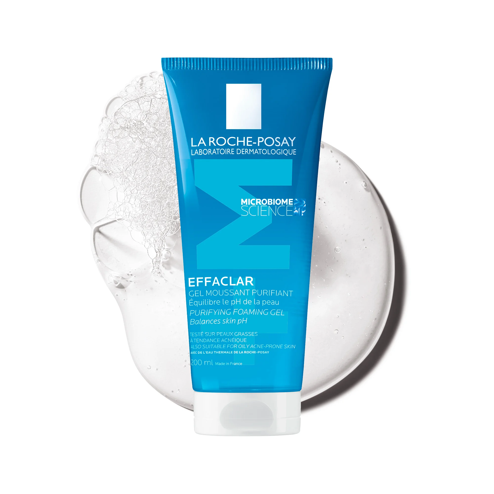 La Roche Posay Effaclar Gel Mousse Purificante 200 ml Detergente Viso per Pelle Grassa e Sensibile