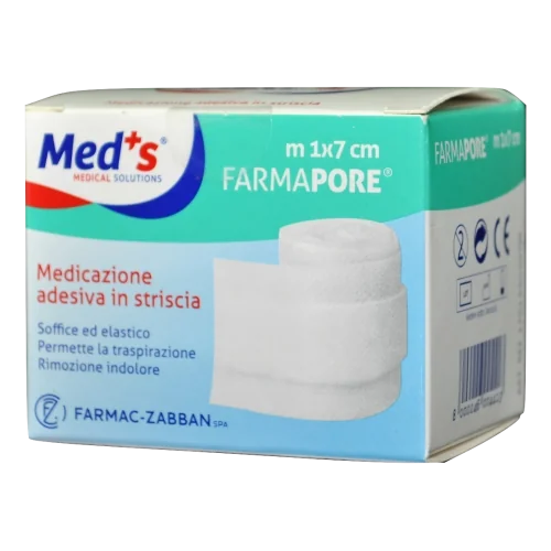 Med's Farmapore Medicazione Autoadesiva Striscia Con Cerotto 1 m x 7 cm 