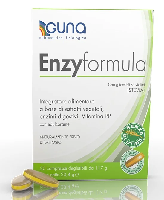 GUNA ENZYFORMULA INTEGRATORE DI ENZIMI DIGESTIVI 20 COMPRESSE