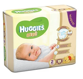 HUGGIES BÈBÈ BASE PANNOLINI TAGLIA 2 (3-6 KG) 24 PEZZI