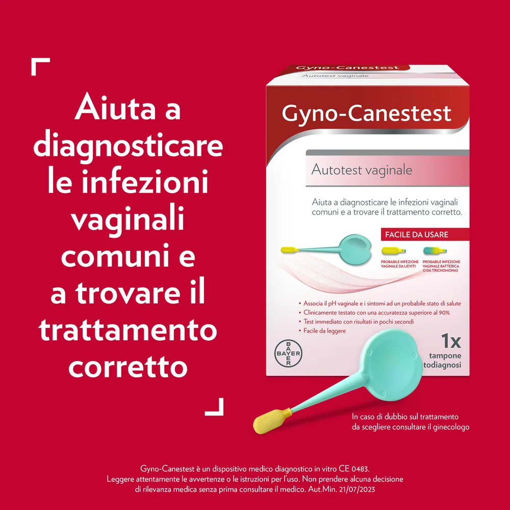 Gyno-Canestest Tampone Vaginale Autodiagnosi Infezioni Vaginali