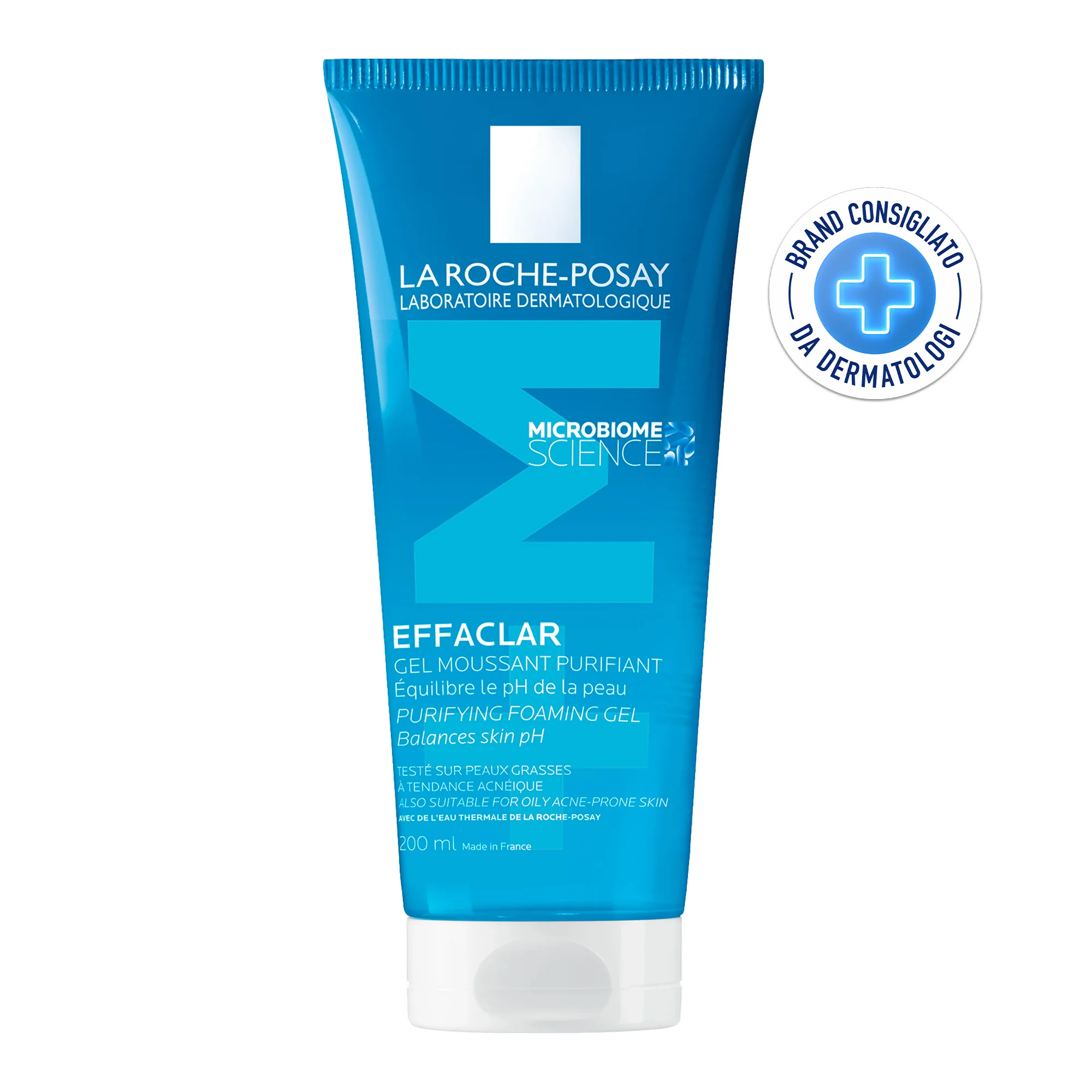 La Roche Posay Effaclar Gel Mousse Purificante 200 ml Detergente Viso per Pelle Grassa e Sensibile