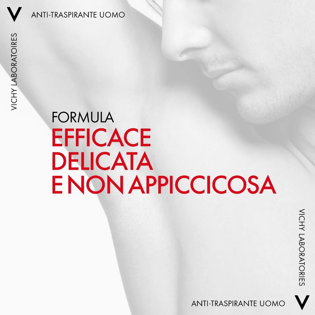 Vichy Homme Deodorante Roll On 72h 50 ml antitraspirante per pelli sensibili