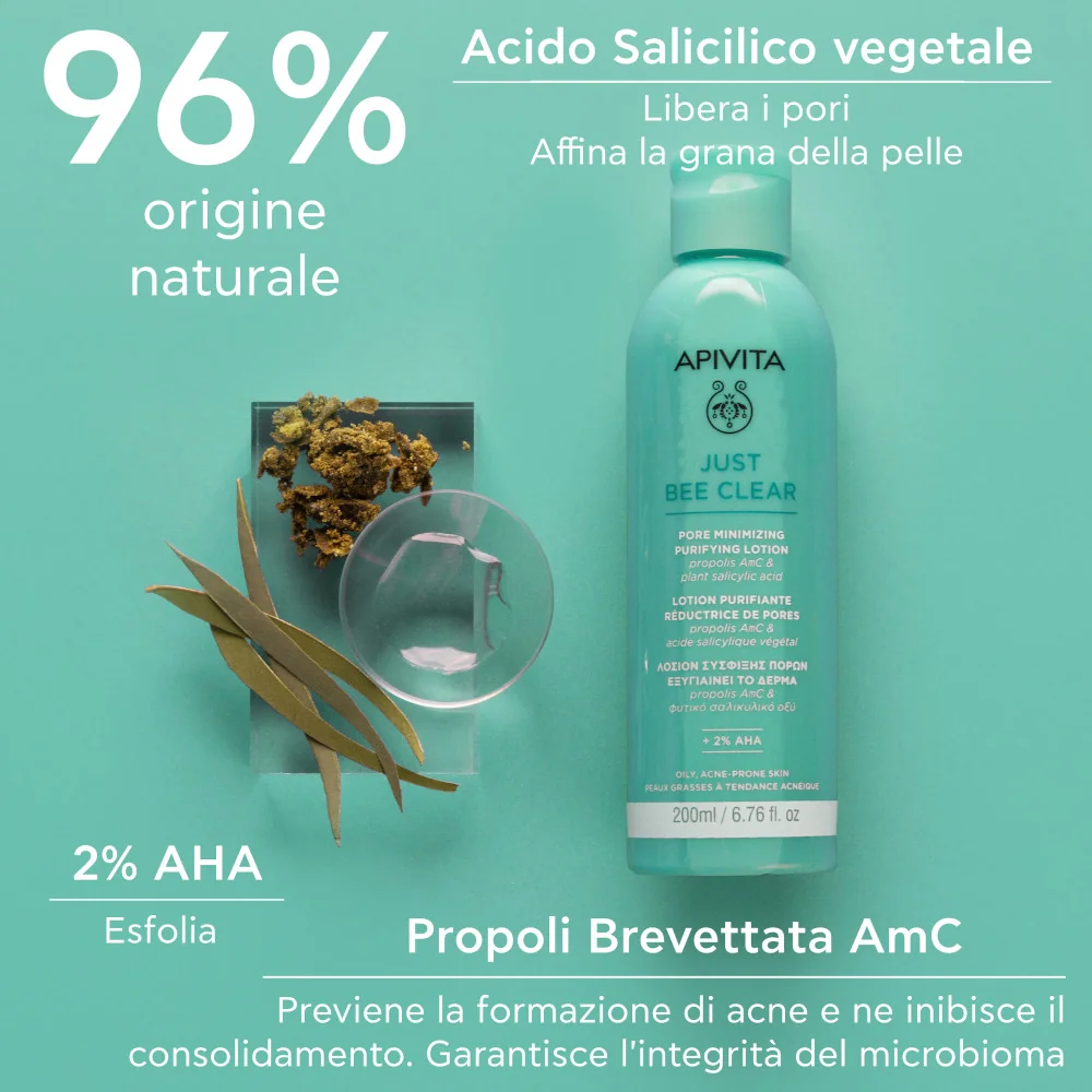 Apivita Just Bee Clear Lotion 200 ml Lozione Purificante