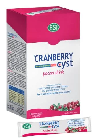 ESI CRANBERRY CYST POCKET DRINK INTEGRATORE BENESSERE VIE URINARIE 16 POCKET DRINK