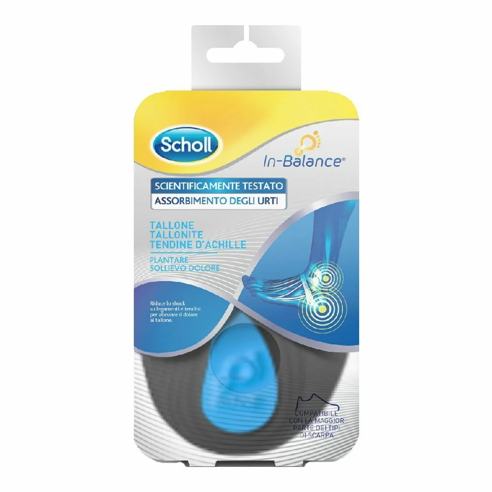 SCHOLL TALLONE PLANTARE TALLONITE E TENDINE DI ACHILLE TAGLIA L 2 PEZZI