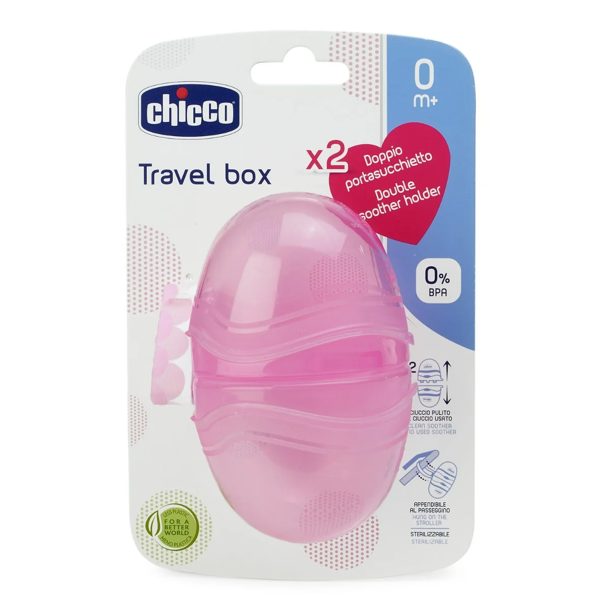 CHICCO PORTASUCCHIETTO DOPPIO ROSA