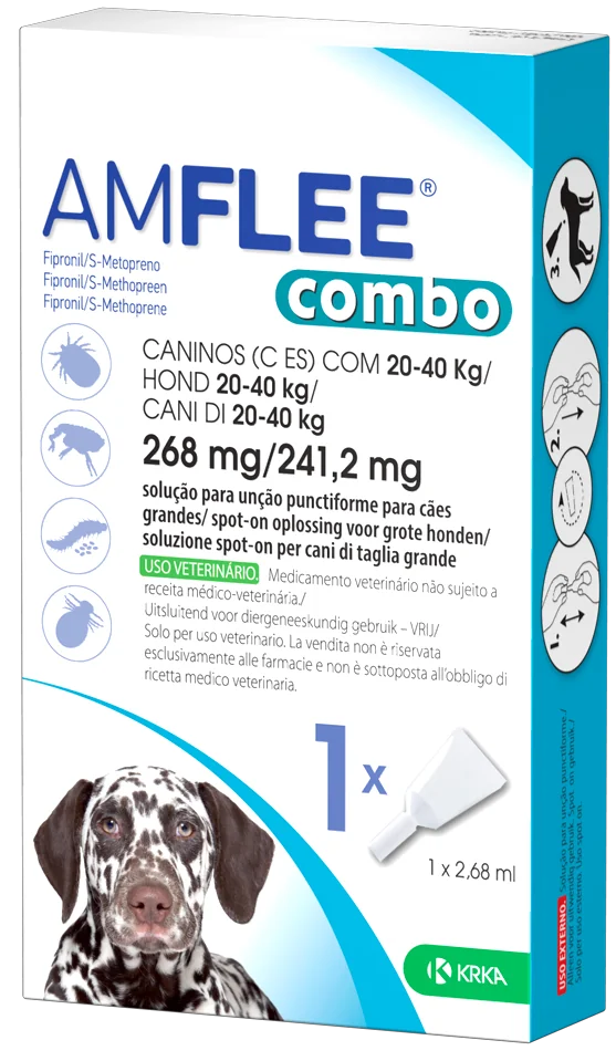 AMFLEE COMBO 268MG/241,2MG CANI (2040KG) KRKA 3 PIPETTE