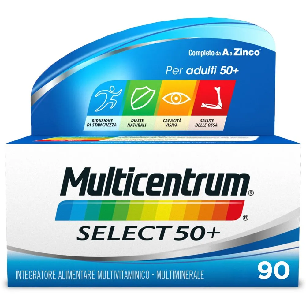Multicentrum Select 50+ 90 Compresse Integratore di Vitamine