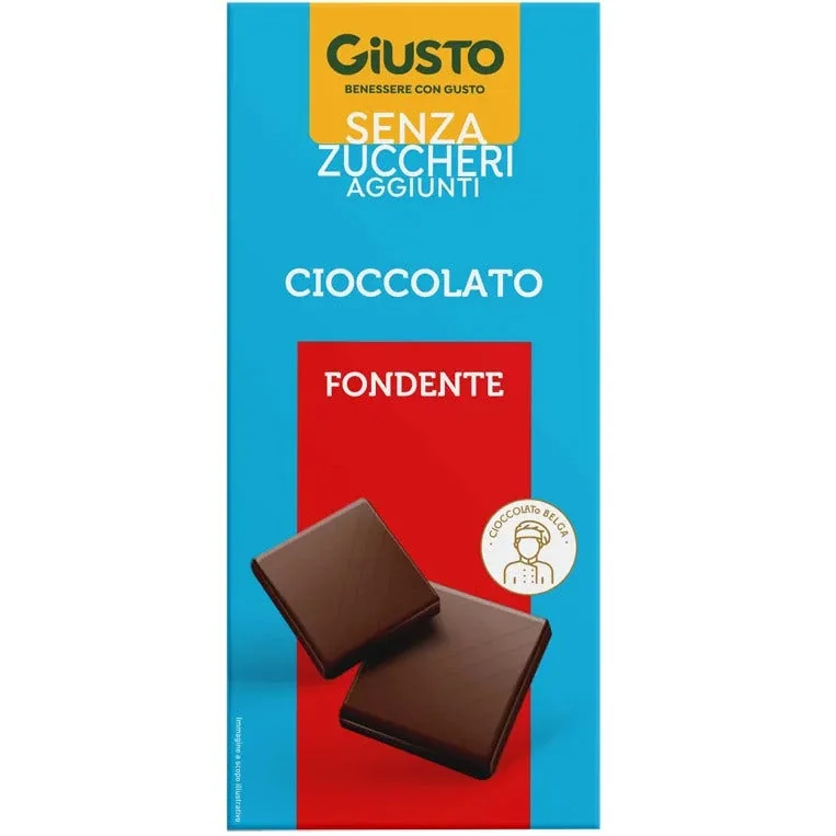 Giusto S/Zucchero Cioccolato Fondente 85 g Benessere con gusto