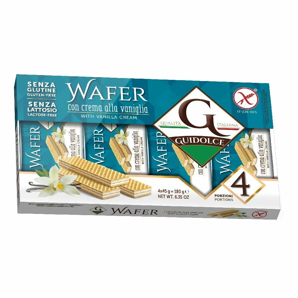 WAFER CON CREMA ALLA VANIGLIA 4 PORZIONI X 45 G