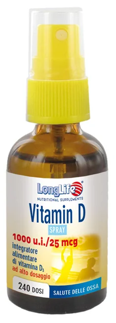 LONGLIFE VITAMIN D 1000 U.I. INTEGRATORE OSSA SPRAY 30 ML