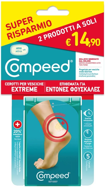 COMPEED CEROTTI VESCICHE EXTREME BIPACK